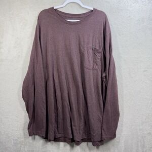 Mutual Weave Men's Crew Neck Long Sleeve Pocket T-Shirt Men's 3XLT Soft Knit